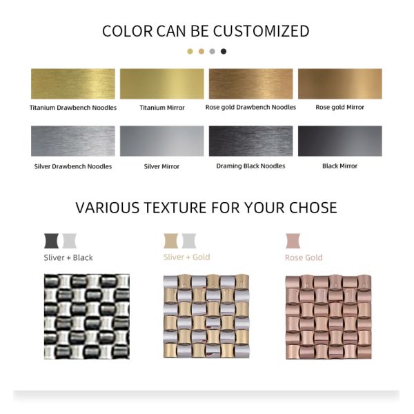 Стена нержавеющей стали мозаики кухни 3D декоративная кроет Backsplash черепицей AISI 1219X2438mm