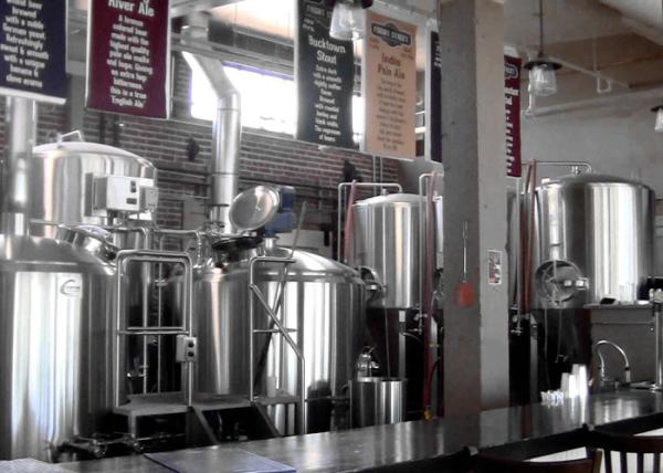 2000L 3 Vessel Brewhouse Fired Direct Heating Manual Beer Brewery Equipment