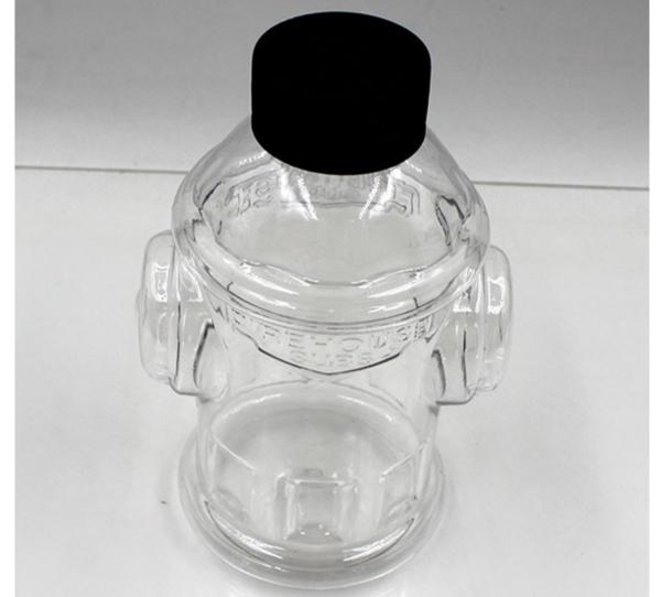 das garrafas de água transparentes do exercício do ANIMAL DE ESTIMAÇÃO 300ml o galo original do fogo deu forma à garrafa líquida da água plástica