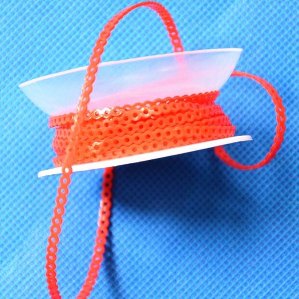 Dentistique orthodontique élastique Braces Power Chain pour le redressement des dents