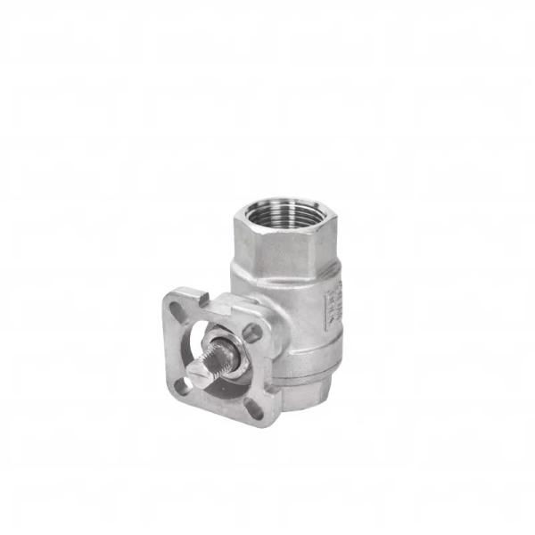 304 stainless steel two-piece high platform ball valve two-piece wire buckle internal thread pneumatic ball valve 4