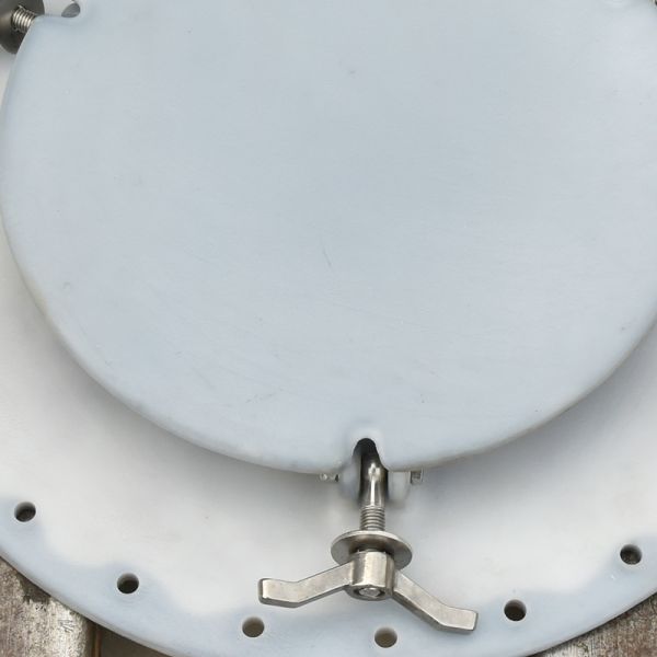 Tapa de registro para camión cisterna químico, revestimiento de acero, tapa de registro de plástico, certificada y duradera con material de sellado de caucho fluorado