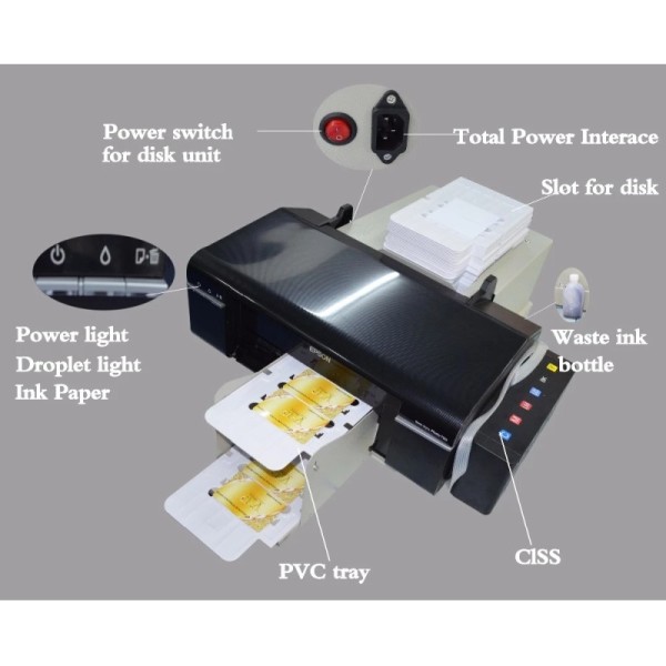 FCOLOR Wholesale Direct Price 230pcs White Customized PVC Inkjet Card for ID Card Printer