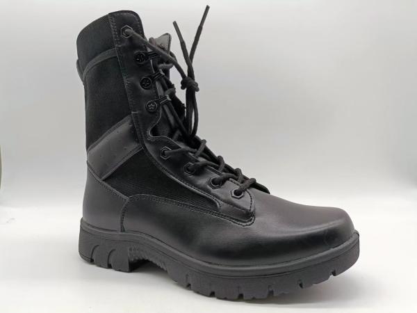 Bottes tactiques unisexes ultra-légères en plein air noir haut haut dentelle