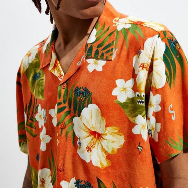 2019 New Fashion Short Sleeve Printed Shirts for Men
