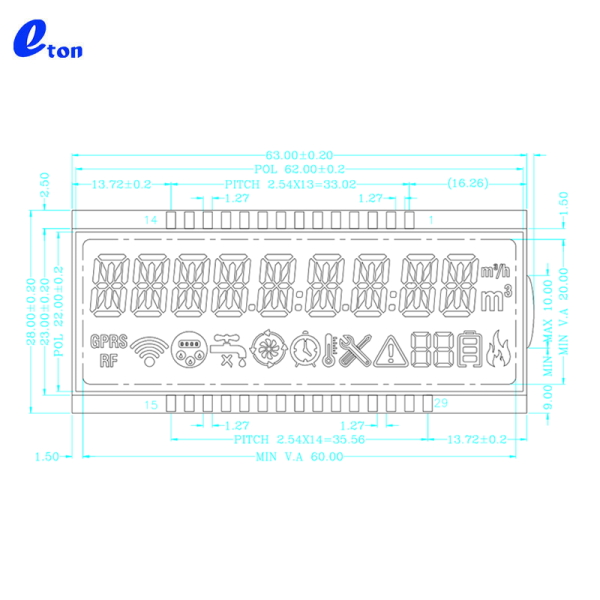 Customized Positive Ultrasonic Water tank Level Meter Sensor Lcd for Water Meter