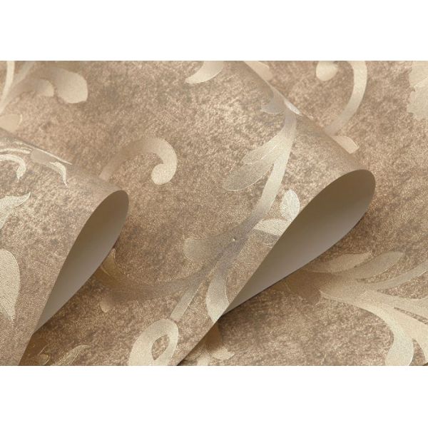 Gold Foil Floral Pattern Country Bedroom Wallpaper Waterproof for Home Interiors