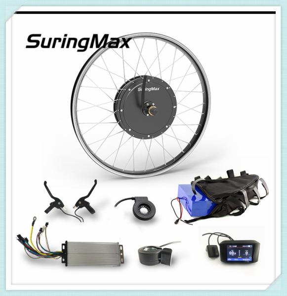 72V2000w high torque brushless hub dc motor ebike kit with brake sensor and color display