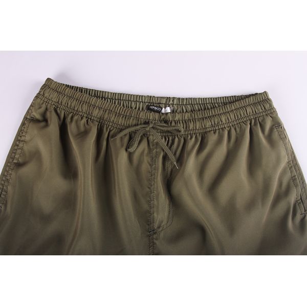 Olive Camouflage Mens Elastic Waist Board Shorts