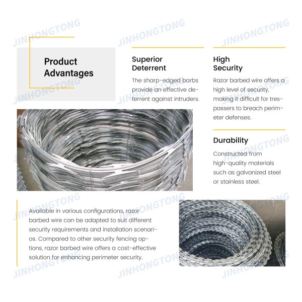 Q195 Q235 1006 1008 Hot Dipped Galvanized PVC Coated Barbed Wire Razor Barb Wire 25FT 18 Gauge Great for Security Fencing