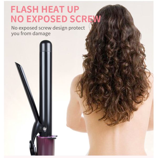 Magic rotating Ceramic Hair Curler with LED Indication Display