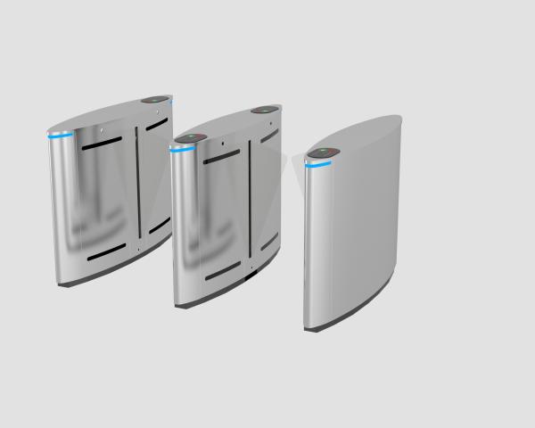 304 Stainless Steel Flap Barrier Gate Retractable High Security With RFID Face Recognition