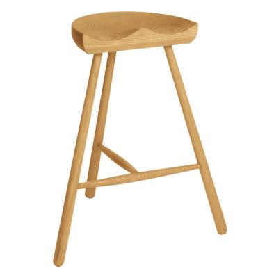 Northern Nature Wooden Round Bar Stools For Party / Kitchen , Commercial Bar Furniture