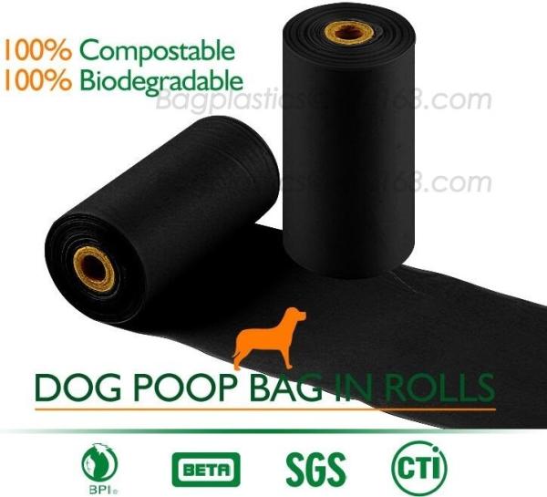 Customized Packaging HDPE+D2W Biodegradable Dog Poop Bags, unscented custom dog poop bag with private label
