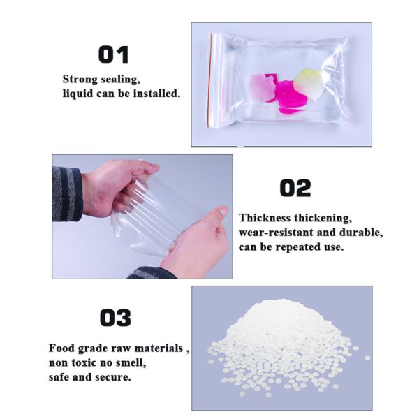 Reusable Dental Dedicated Clear Ziplock Packaging Bags With Eco - Mark