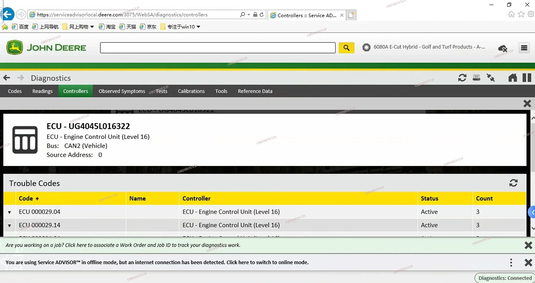 V5.3 Электронная связь данных EDL V3 Диагностический адаптер Услуга EDL V3 Консультант Строительство Сельское хозяйство Диагностический инструмент