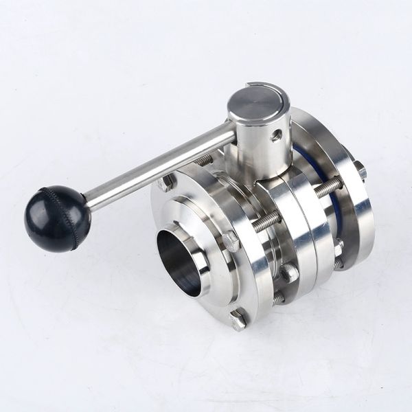 1''-8'' Stainless Steel 301/304/316 Welding Butterfly Valve for Sanitary Flow Control
