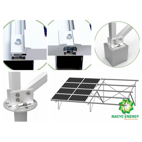 Anodized AL 6005-T5 Ground PV Mounting Systems MetisGM Light - Weighted