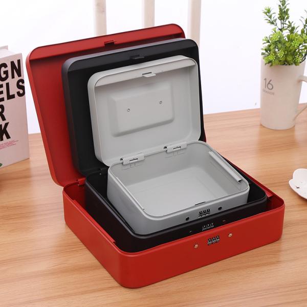 Mealheiro 20x18x15cm do dinheiro do material do ferro com chave