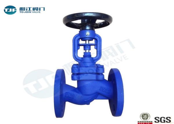 Bellow Seal Globe Stop Valve , GGG40 DIN 3356 Industrial Globe Valve