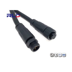 Водоустойчивый соединитель Pin M12 кабельного соединителя 2 штепсельной вилки и гнезда водоустойчивый