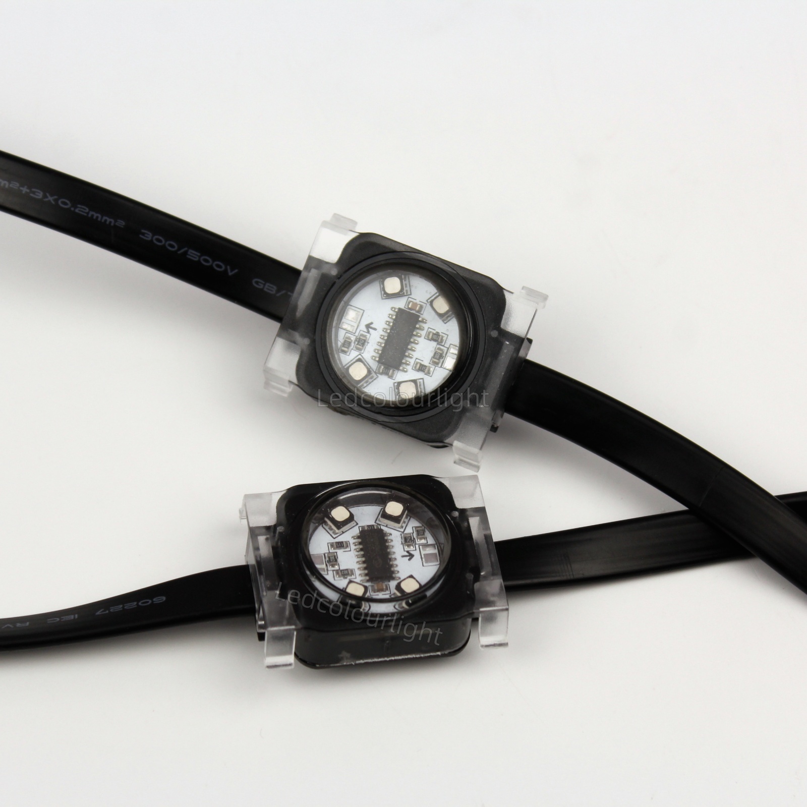 IP66 Outdoor Building LED Pixel String Lights 30x40mm DC24V RGB Point Light