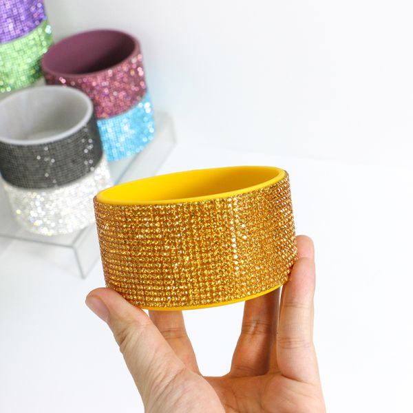 Оптовая чашка Glitter Силиконовый сапог для 20-40 унций Бутылочная крышка Нижняя крышка рукава Защитный ботинок с печатью