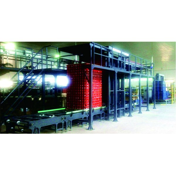 Empty Can Glass Bottle Palletizer / Depalletizer Fully / Semi Automatic High Efficiency