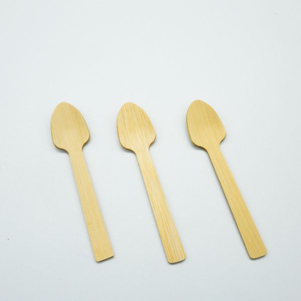 Green Palm Wooden Disposable Soup Spoons 105mm 140mm 160mm
