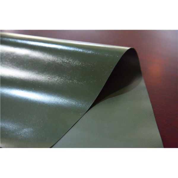 Army Green 420gsm Waterproof PVC Tarpaulin Rolls , Matte PVC Tarpaulin