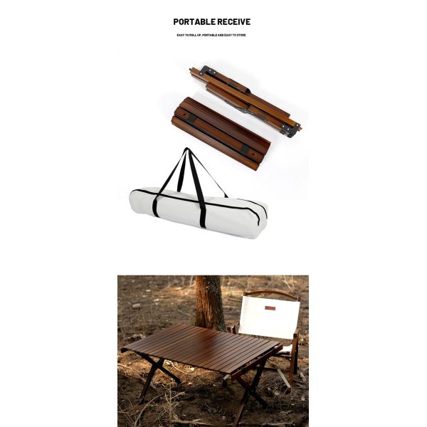 Располагаться лагерем деревянной таблицы стола для пикника на открытом воздухе деревянной на открытом воздухе свертывает вверх по таблице