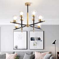 Boule de verre nordique lampe à pendentif moderne E27 Lumière de lustre décoratif à branche de fer forgé ODM