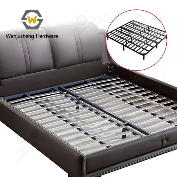 Wanjusheng Metal Rib Bed Frame Full Size Customizable Large Size Solid Support Iron Foldable Base