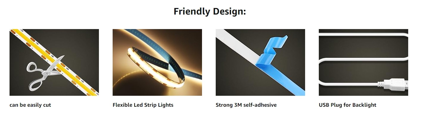 32.8FT Dimmable 480 светодиодные светодиодные лампы COB технологии в различных цветах и длины