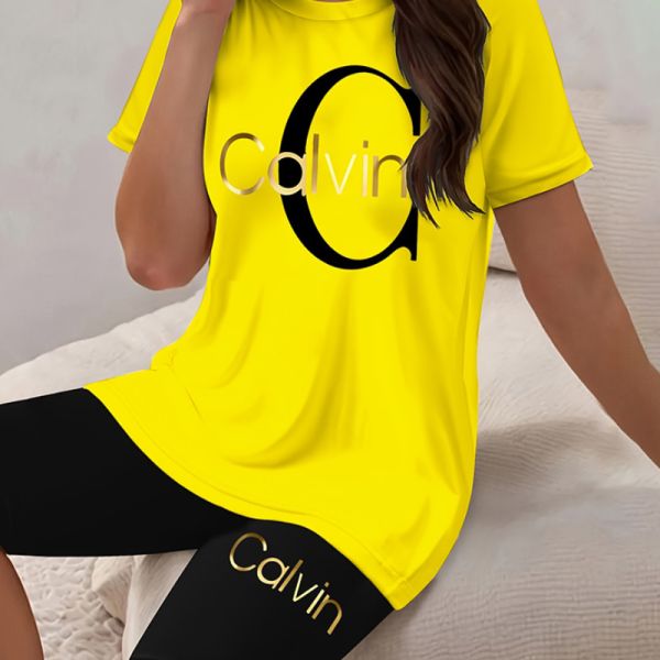 71.5cm 72.5cm Two Piece Sets Women Lightweight Yellow 2 Piece Set