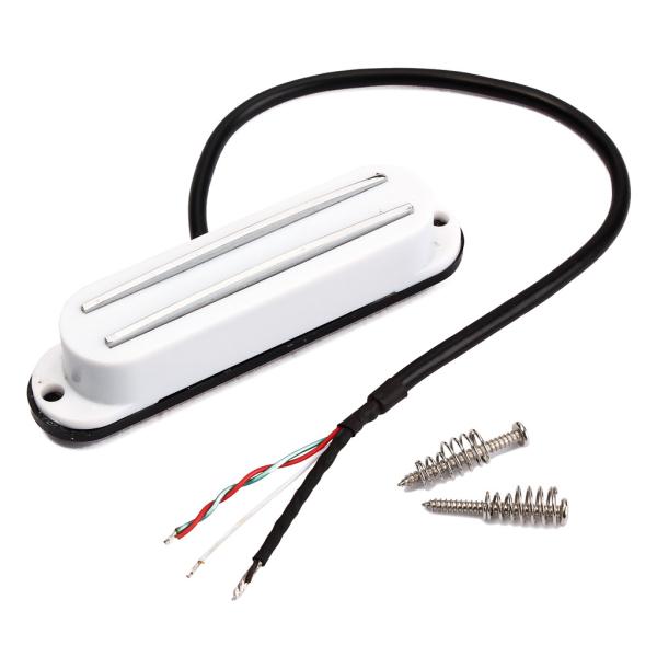 Ceramic Rod Dual Rail Single Coil Guitar Pickups Fit For Stratocaster With White Cover