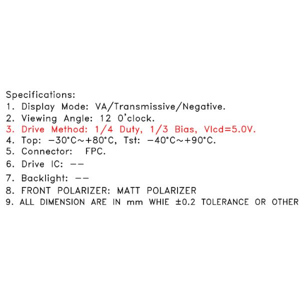 TN Monochrome Segment LCD Black White Display VA Technology For EV Charger Manufacturer Direct