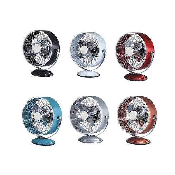 8 Inch Metal Mini Table Retro Electric Fan For Home Office Fashion