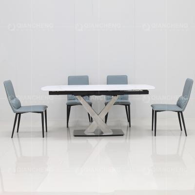 Mesa de jantar do mármore de Qiancheng com cadeiras