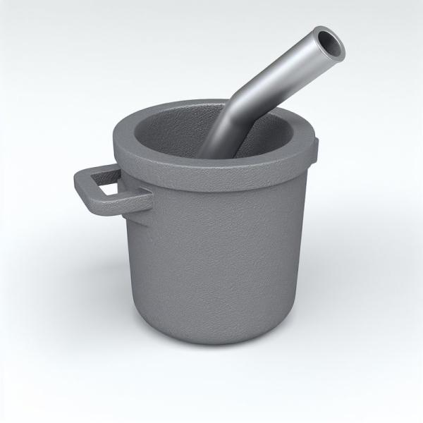 High Temperature Resistance Non-ferrous SiC Carbide Graphite Crucible With Pouring Nozzle For Metal Casting And Melting