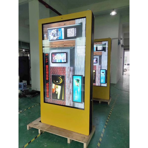 Игрок 32 рекламы LCD двойной стороны на открытом воздухе 55 киоск 86 дюймов емкостный