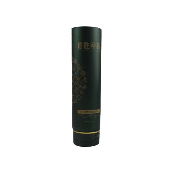 empty Printed pe plastic cosmetic printing skincare facial cleaner tube with flip top lid
