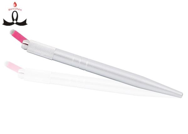 Light Weight Silver Manual Tattoo Pen OEM / ODM Microblading Permanent Makeup Hand Tool