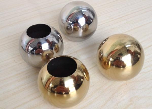 50MM * 25.5 MM Metal Ball With Hole , SS304 Stainless Steel Hollow Ball With Hole
