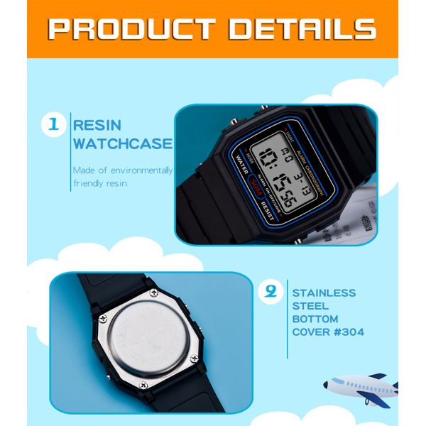 Sport LED Digital Watch Promotional Chrisrmas Gift Square Case Watch