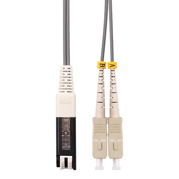 VF45 à SC UPC câble à fibre optique duplex 62.5/125 OM1 multimode LSZH 2,0 mm gris