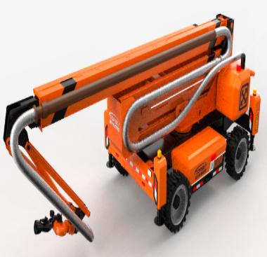 Robot d'extinction d'incendie par pulvérisation aérienne