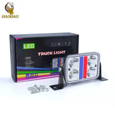 Rectangle 30W Red Blue Flash 80V Large View LED Work Light Outdoor Accessories