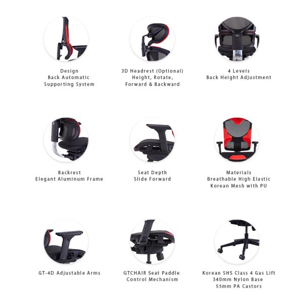 Seat Paddle Control Online Office Chairs 4D armrest High Back Mesh Office Chair