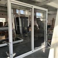 Thermal Break Alumimum Sliding Glass Door Manual Roller Shutter Double Tempered Glass